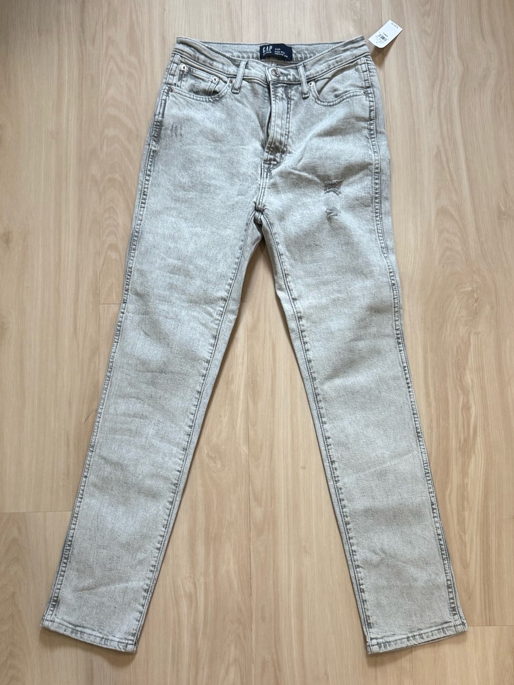 GAP Women's High Rise Vintage Slim Jeans - Light Gray